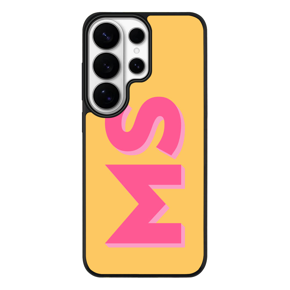Samsung Galaxy S26 Ultra / Rugged MagSafe Personalized Monogram Initial 3D Shadow Text Phone Case - Samsung S Series - Stylizedd.com