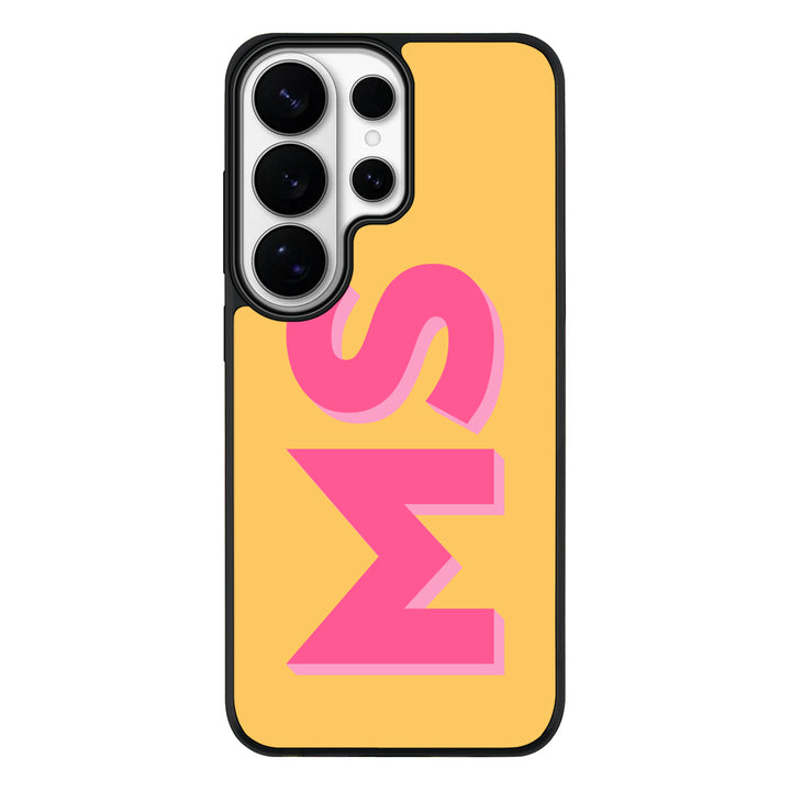 Samsung Galaxy S26 Ultra / Rugged MagSafe Personalized Monogram Initial 3D Shadow Text Phone Case - Samsung S Series - Stylizedd.com