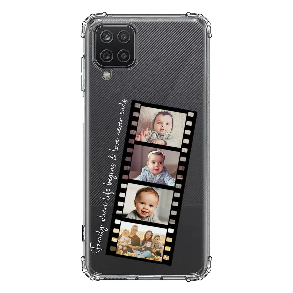 Samsung Galaxy A12 / M12 4G / Clear Classic Phone Case Custom Film Strips Personalised Movie Strip, Phone Case - Samsung A Series - Stylizedd