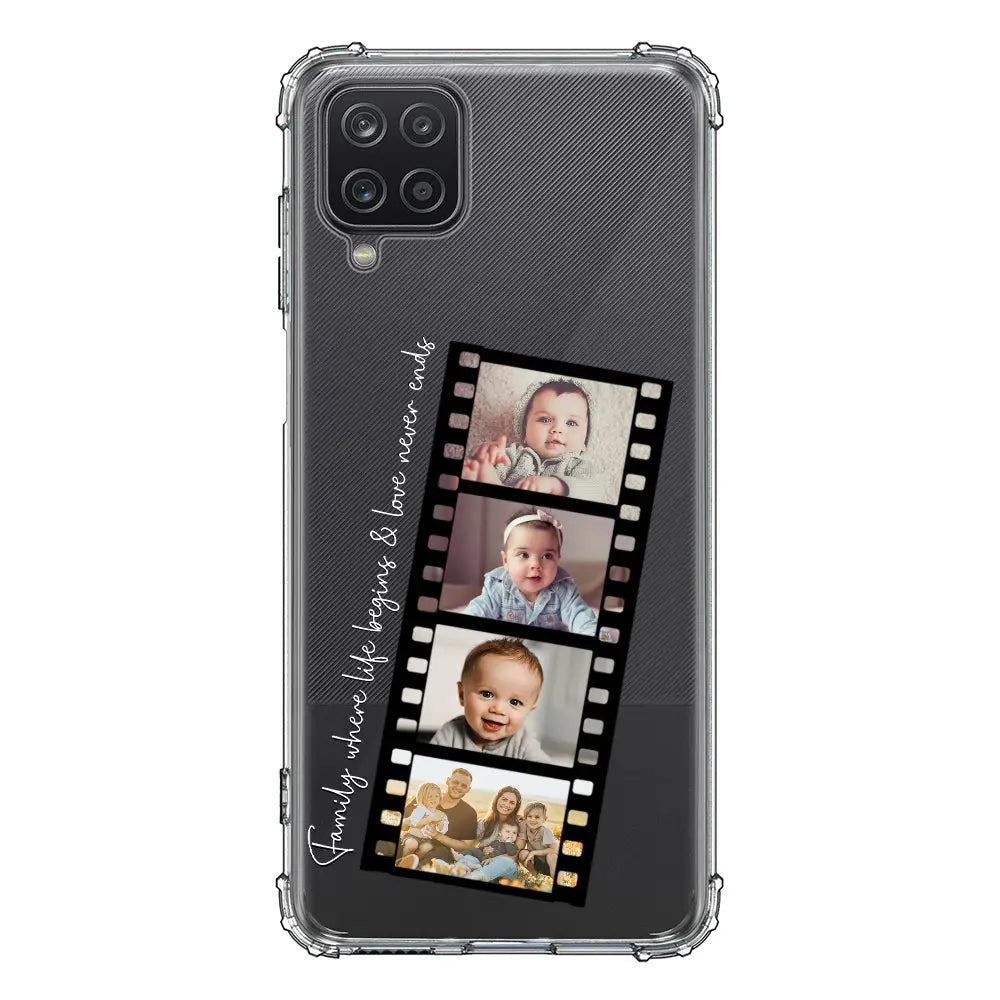 Samsung Galaxy A12 / M12 4G / Clear Classic Custom Film Strips Personalised Movie Strip, Phone Case - Samsung A Series - Stylizedd.com