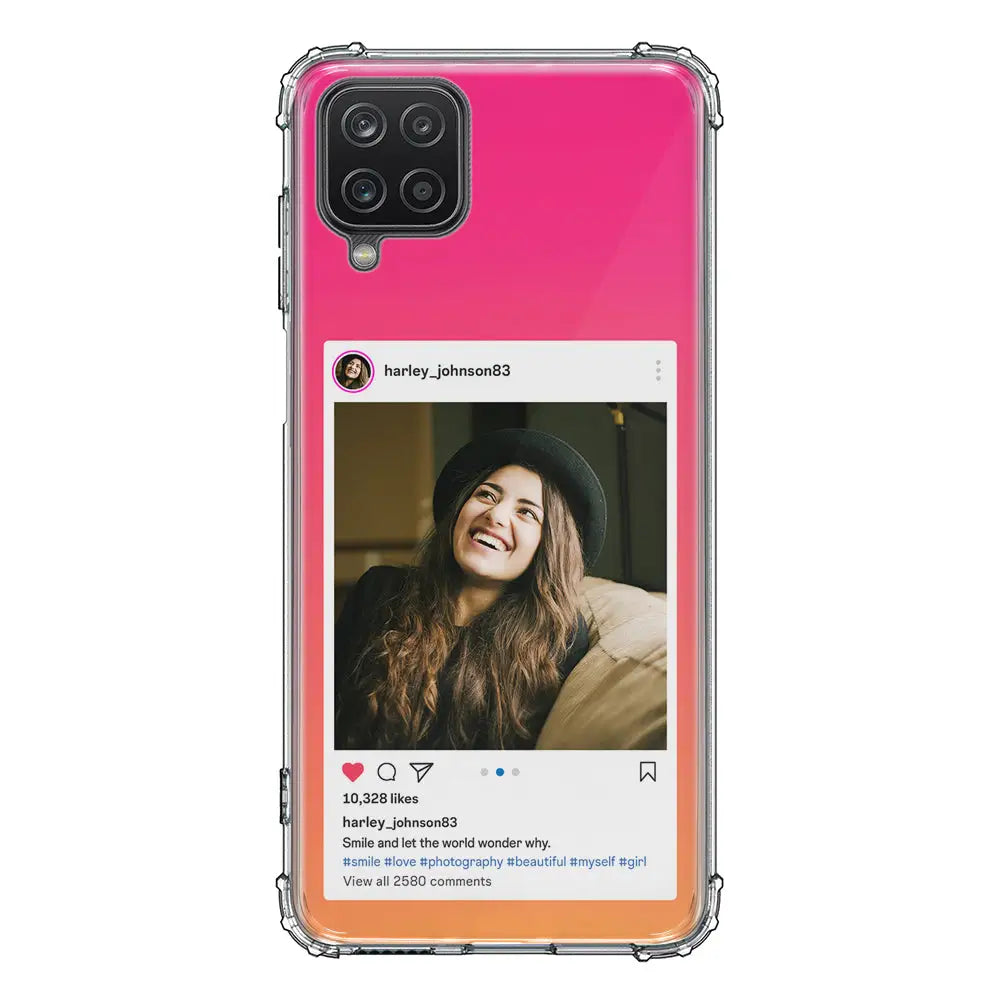 Samsung Galaxy A12 / M12 4G / Clear Classic Phone Case Custom Photo Instagram Post Template, Phone Case - Samsung A Series - Stylizedd