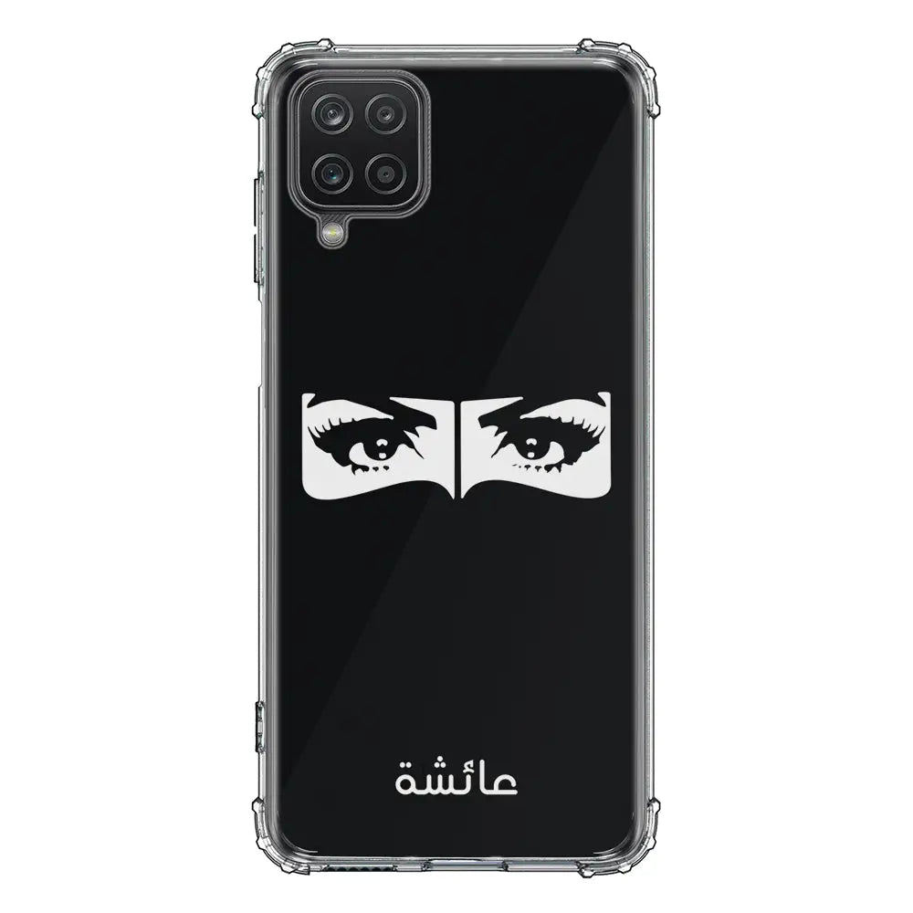 Samsung Galaxy A12 / M12 4G / Clear Classic Custom Name Niqabi Eye, Phone Case - Samsung A Series - Stylizedd.com