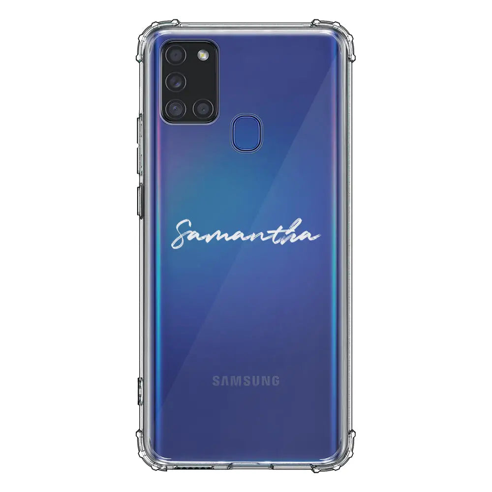 Samsung Galaxy A21S / Clear Classic Custom Text, My Name Phone Case - Samsung A Series - Stylizedd.com