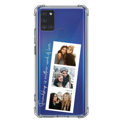 Samsung Galaxy A21S / Clear Classic Custom Photo Strip Polaroid Style, Phone Case - Samsung A Series - Stylizedd.com