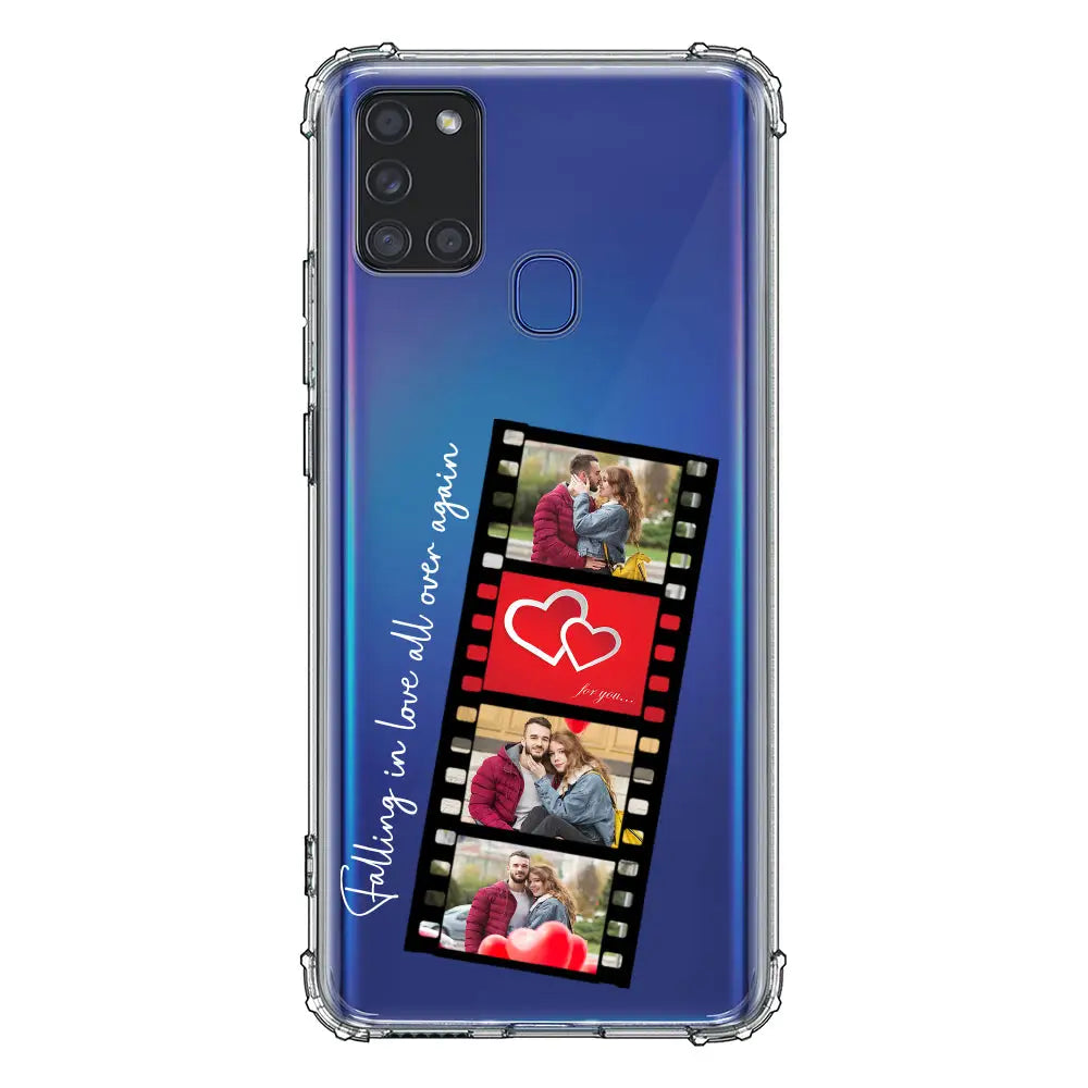 Samsung Galaxy A21S / Clear Classic Phone Case Custom Valentine Photo Film Strips, Phone Case - Samsung A Series - Stylizedd