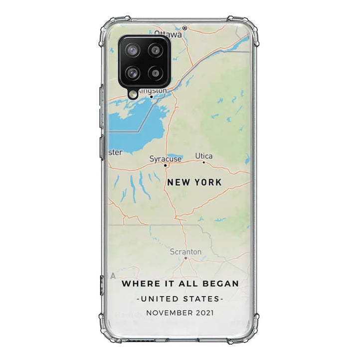 Samsung Galaxy A42 5G / Clear Classic Phone Case Personalized map, Phone Case - Samsung A Series - Stylizedd