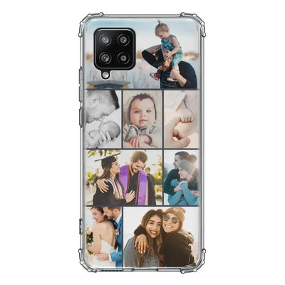 Samsung Galaxy A42 5G / Clear Classic Phone Case Personalised Photo Collage Grid Phone Case - Samsung A Series - Stylizedd