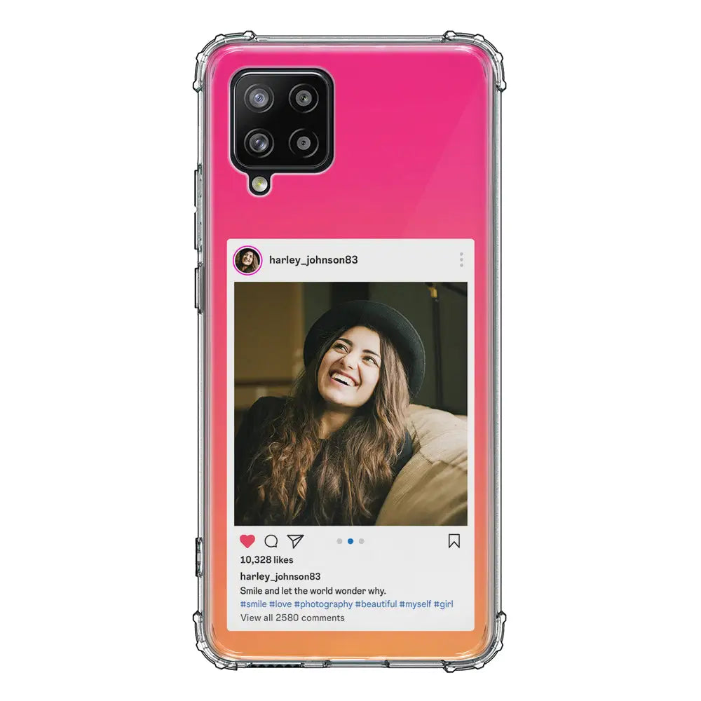 Samsung Galaxy A42 5G / Clear Classic Phone Case Custom Photo Instagram Post Template, Phone Case - Samsung A Series - Stylizedd