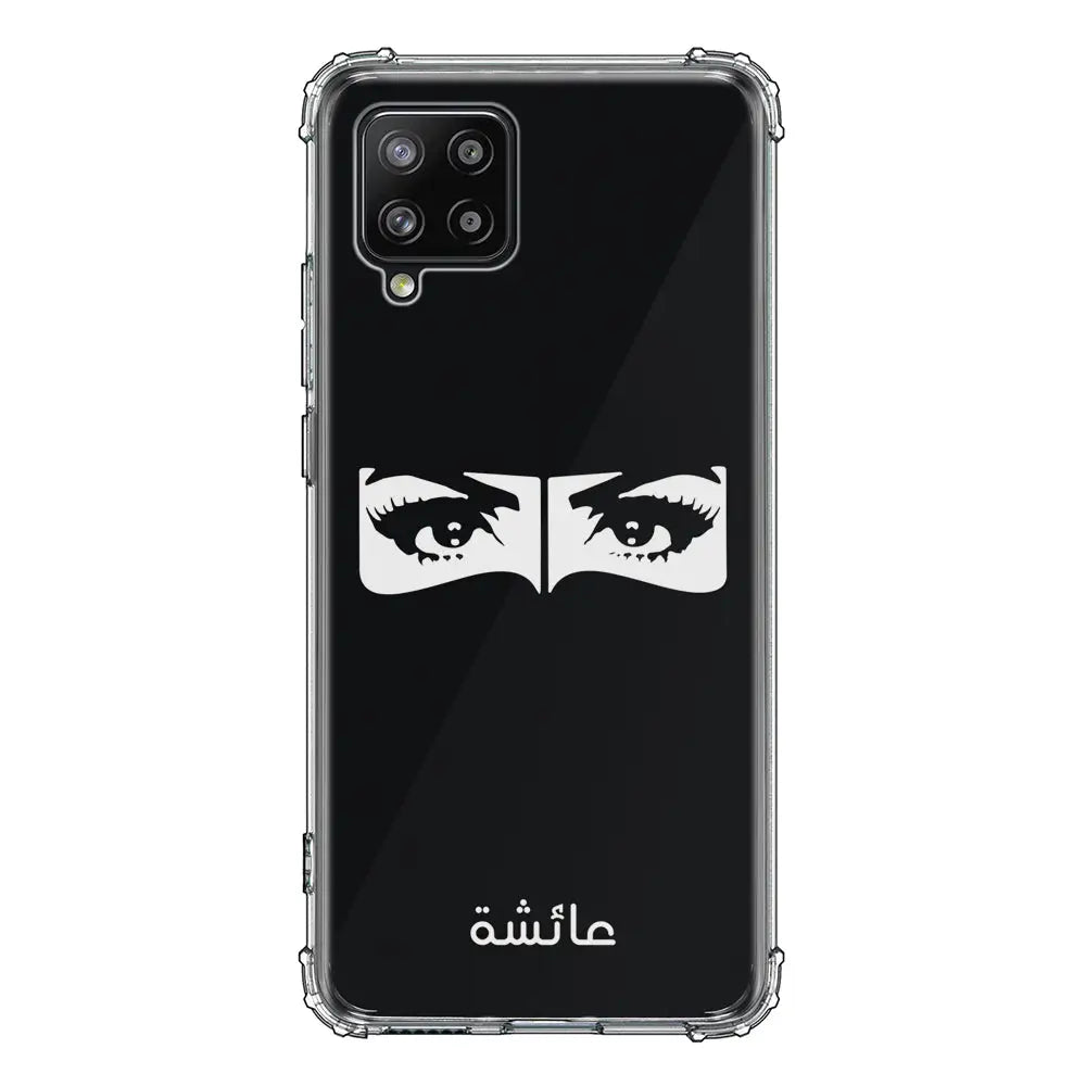 Samsung Galaxy A42 5G / Clear Classic Custom Name Niqabi Eye, Phone Case - Samsung A Series - Stylizedd.com