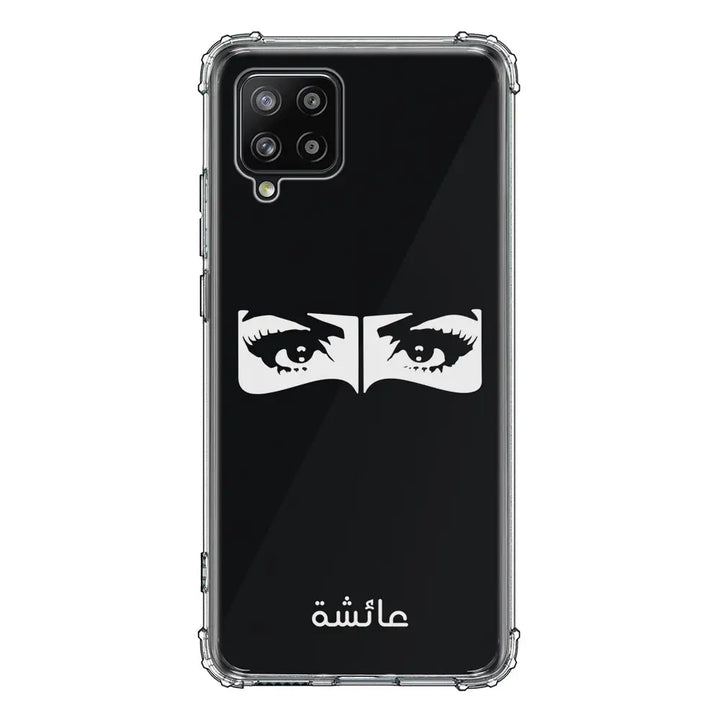 Samsung Galaxy A42 5G / Clear Classic Custom Name Niqabi Eye, Phone Case - Samsung A Series - Stylizedd.com