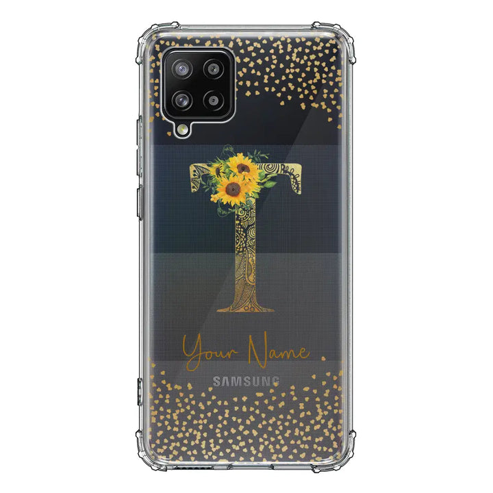 Samsung Galaxy A42 5G / Clear Classic Phone Case Floral Mandala Initial Phone Case - Samsung A Series - Stylizedd