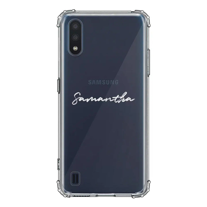 Samsung Galaxy M01 / Clear Classic Phone Case Custom Text, My Name Phone Case - Samsung M Series - Stylizedd