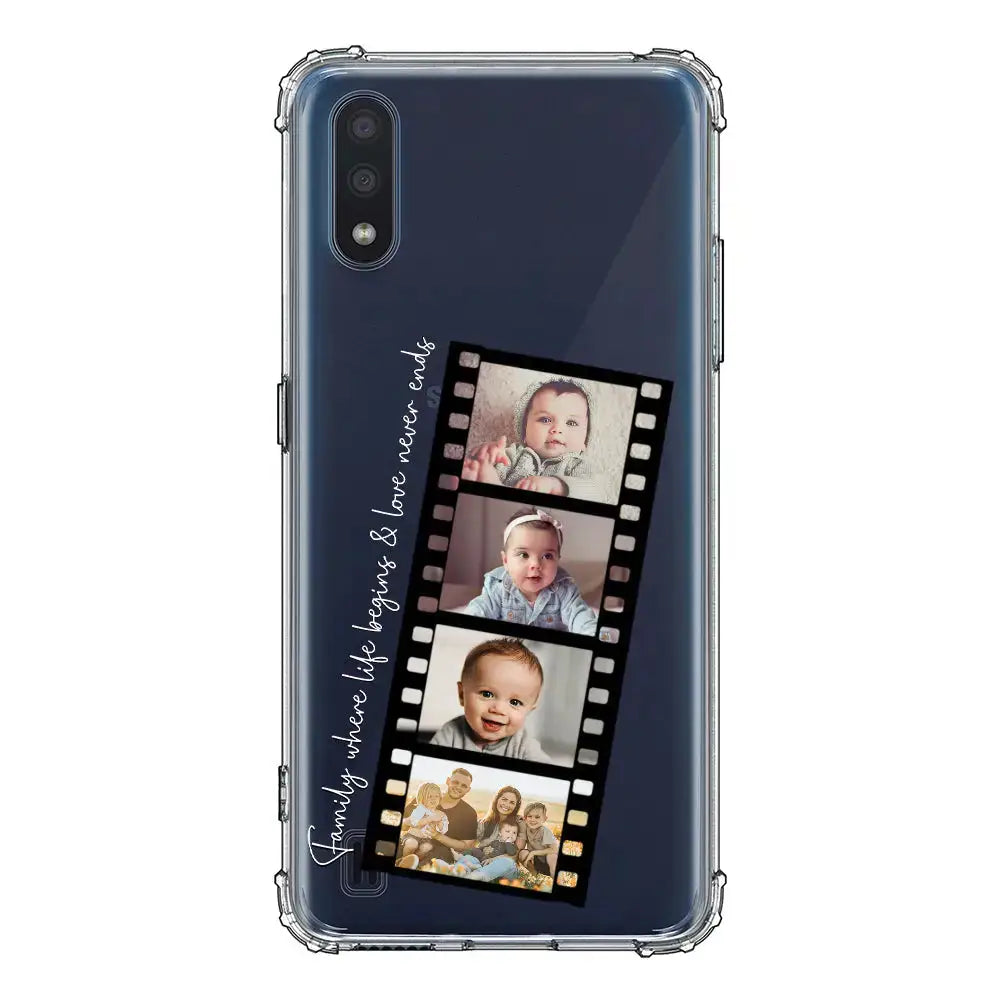 Samsung Galaxy M01 / Clear Classic Phone Case Custom Film Strips Personalised Movie Strip, Phone Case - Samsung M Series - Stylizedd