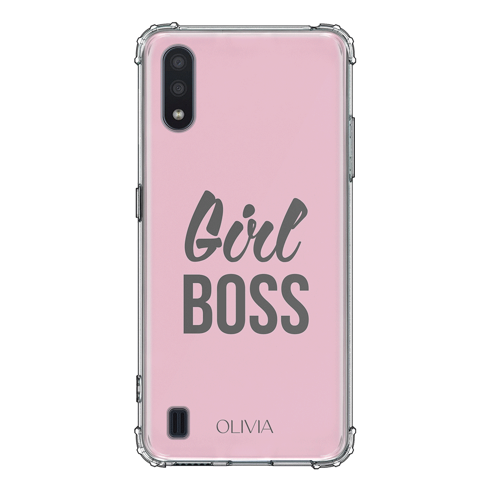 Samsung Galaxy M01 / Clear Classic Personalized Name Girl Boss, Phone Case - Samsung M Series - Stylizedd.com