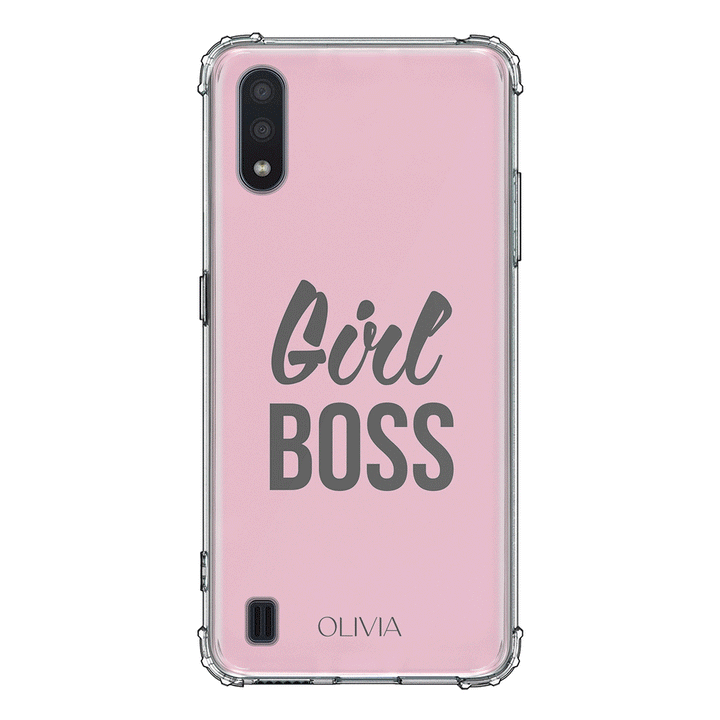 Samsung Galaxy M01 / Clear Classic Personalized Name Girl Boss, Phone Case - Samsung M Series - Stylizedd.com
