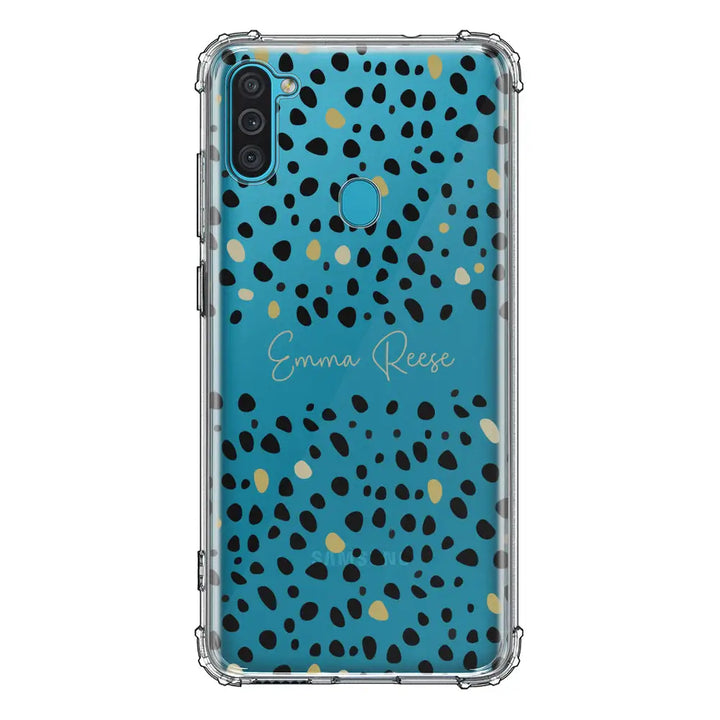 Samsung Galaxy M11 / Clear Classic Phone Case Pebble Multi Color Custom Text, My Name Phone Case - Samsung M Series - Stylizedd