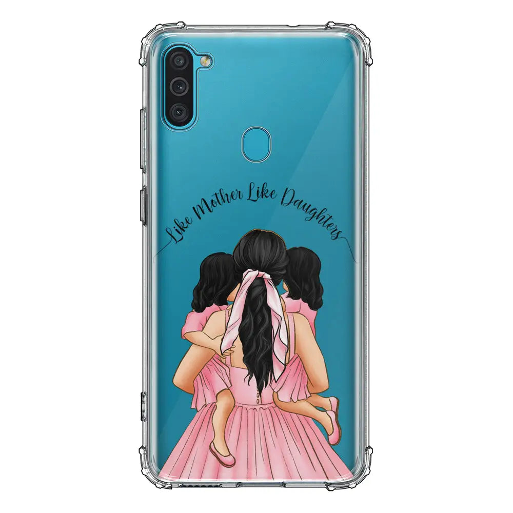 Samsung Galaxy M11 / Clear Classic Phone Case Mother 2 daughters Custom Clipart, Text Phone Case - Samsung M Series - Stylizedd