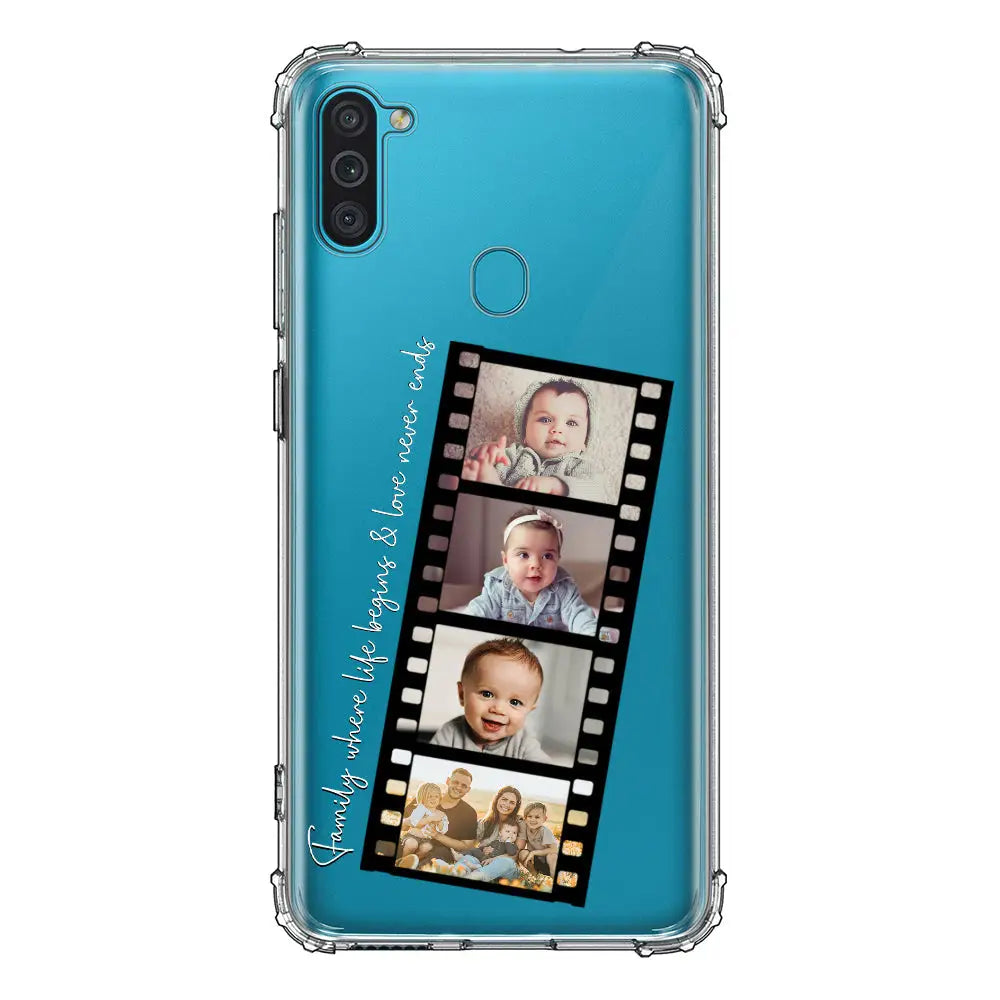 Samsung Galaxy M11 / Clear Classic Phone Case Custom Film Strips Personalised Movie Strip, Phone Case - Samsung M Series - Stylizedd