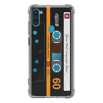 Samsung Galaxy M11 / Clear Classic Custom Retro Cassette Tape Phone Case, Stylizedd.com in Dubai Sharjah UAE UK  