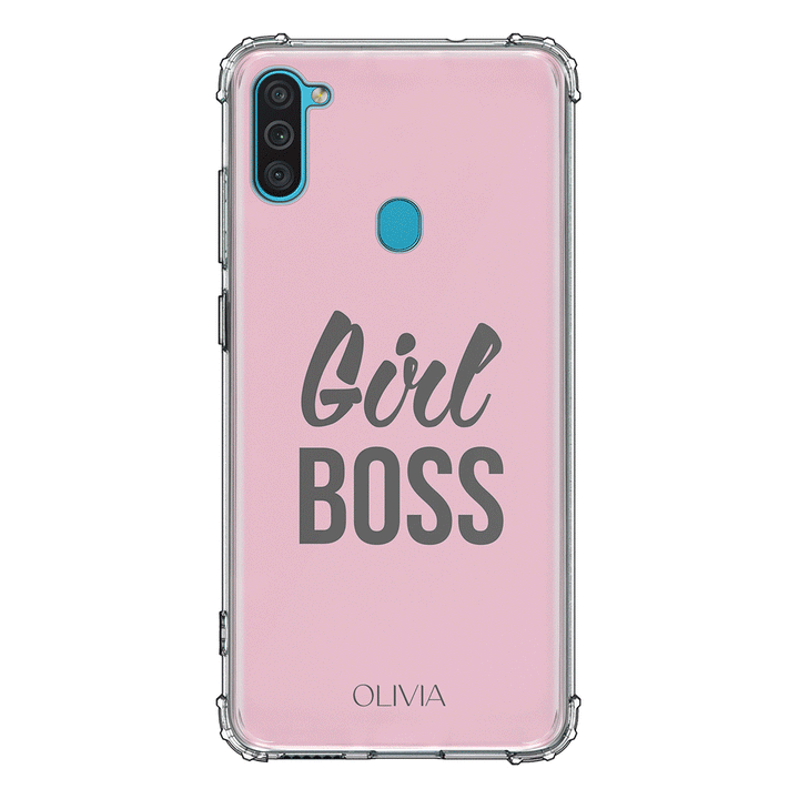 Samsung Galaxy M11 / Clear Classic Personalized Name Girl Boss, Phone Case - Samsung M Series - Stylizedd.com