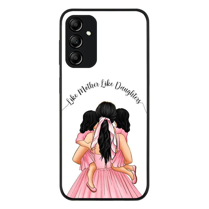 Samsung Galaxy M14 5G / Rugged Black Phone Case Mother 2 daughters Custom Clipart, Text Phone Case - Samsung M Series - Stylizedd