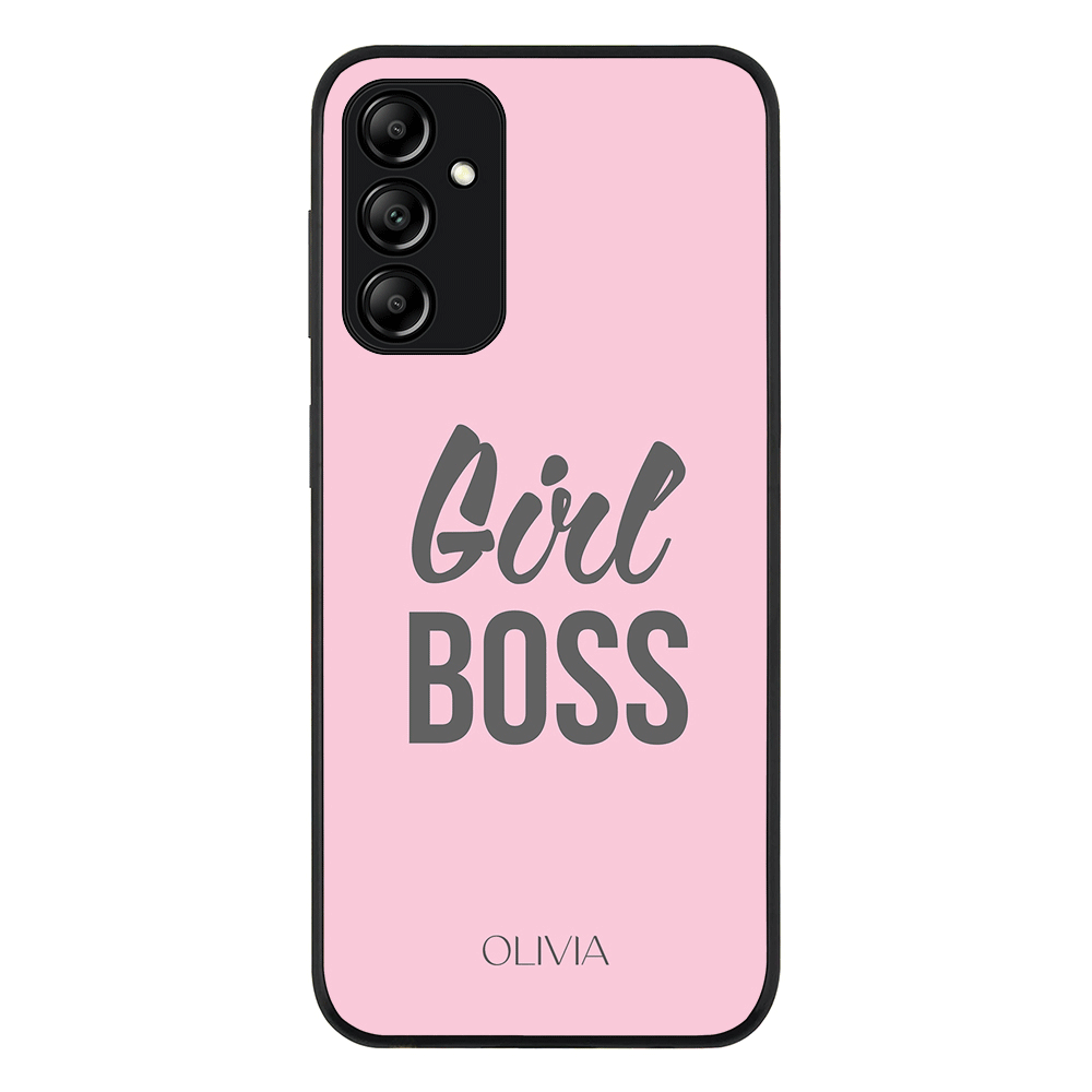 Samsung Galaxy M14 5G / Rugged Black Personalized Name Girl Boss, Phone Case - Samsung M Series - Stylizedd.com