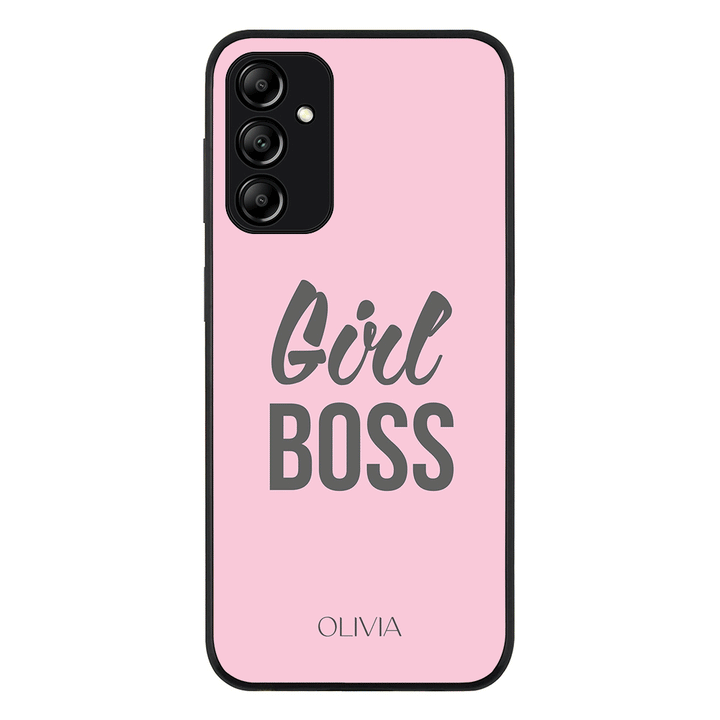 Samsung Galaxy M14 5G / Rugged Black Personalized Name Girl Boss, Phone Case - Samsung M Series - Stylizedd.com