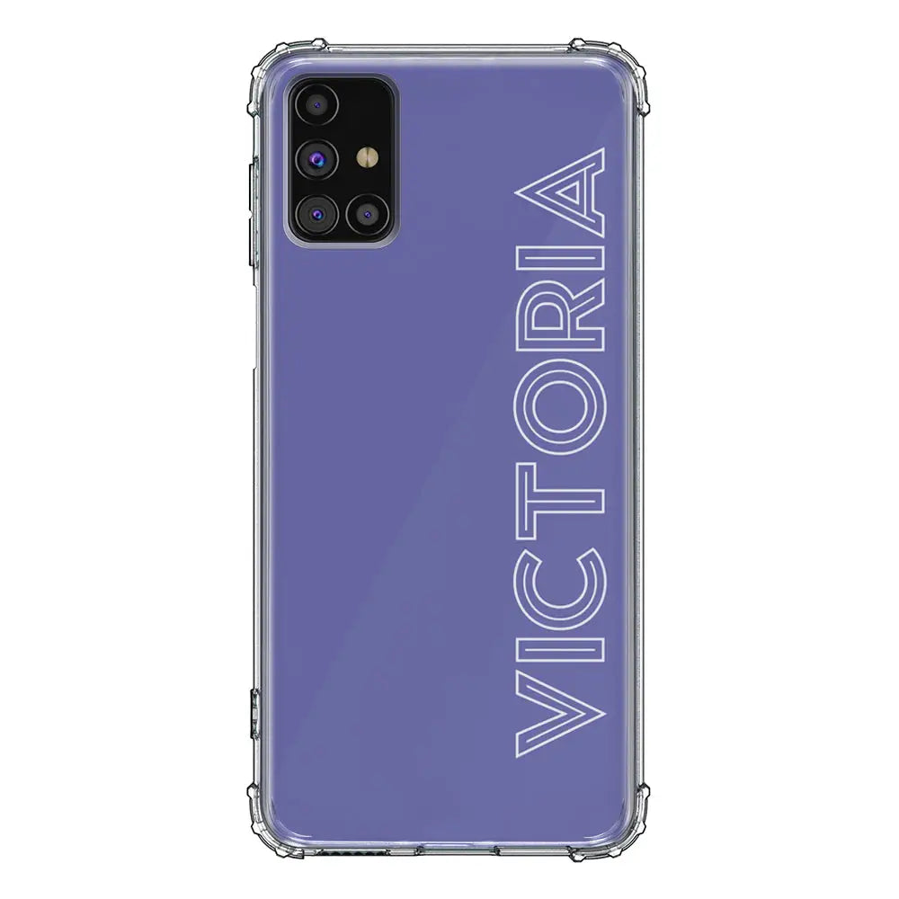 Samsung Galaxy M31S / Clear Classic Phone Case Personalized Name, Custom Phone Case - Samsung M Series - Stylizedd