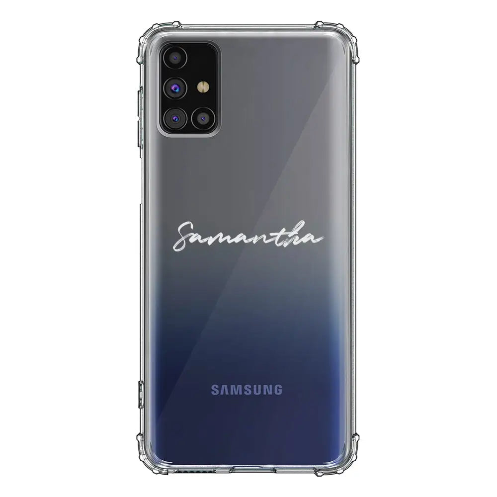 Samsung Galaxy M31S / Clear Classic Phone Case Custom Text, My Name Phone Case - Samsung M Series - Stylizedd