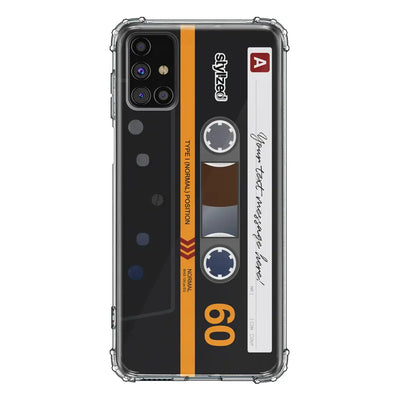 Samsung Galaxy M31S / Clear Classic Custom Retro Cassette Tape Phone Case, Stylizedd.com in Dubai Sharjah UAE UK  