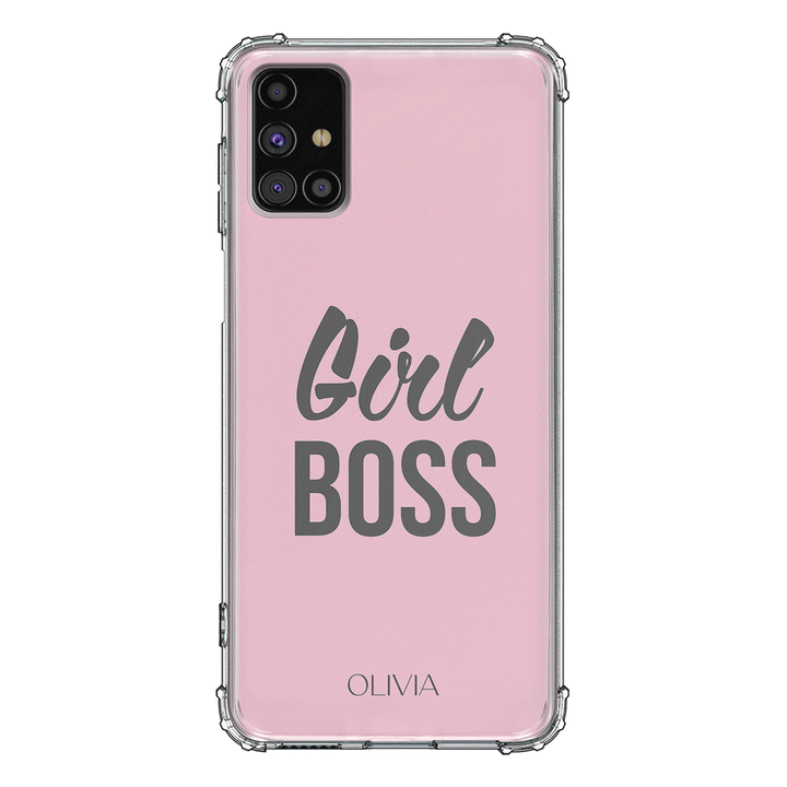 Samsung Galaxy M31S / Clear Classic Personalized Name Girl Boss, Phone Case - Samsung M Series - Stylizedd.com