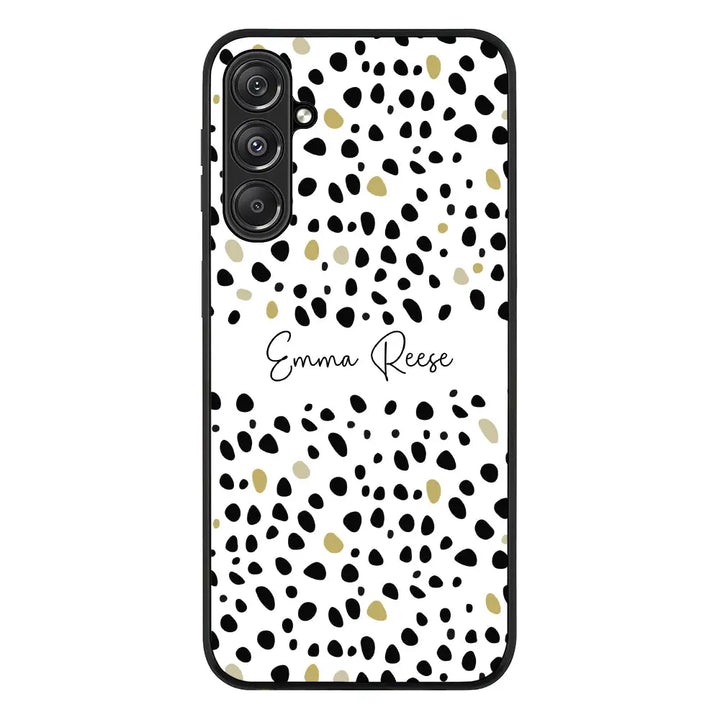 Samsung Galaxy M34 5G / Rugged Black Phone Case Pebble Multi Color Custom Text, My Name Phone Case - Samsung M Series - Stylizedd