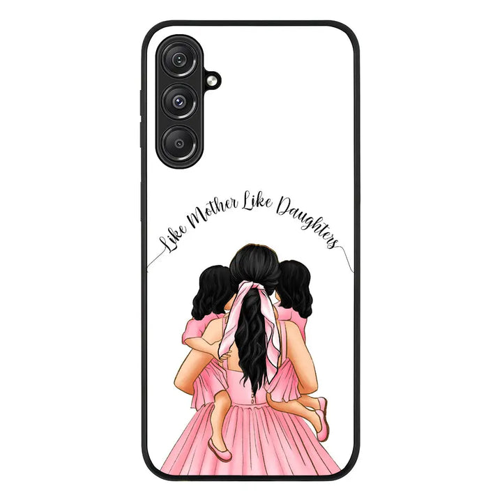 Samsung Galaxy M34 5G / Rugged Black Phone Case Mother 2 daughters Custom Clipart, Text Phone Case - Samsung M Series - Stylizedd