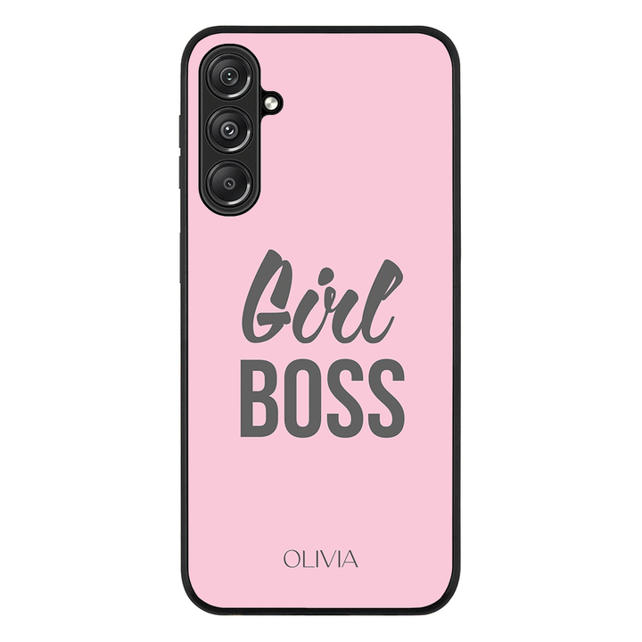 Samsung Galaxy M34 5G / Rugged Black Personalized Name Girl Boss, Phone Case - Samsung M Series - Stylizedd.com