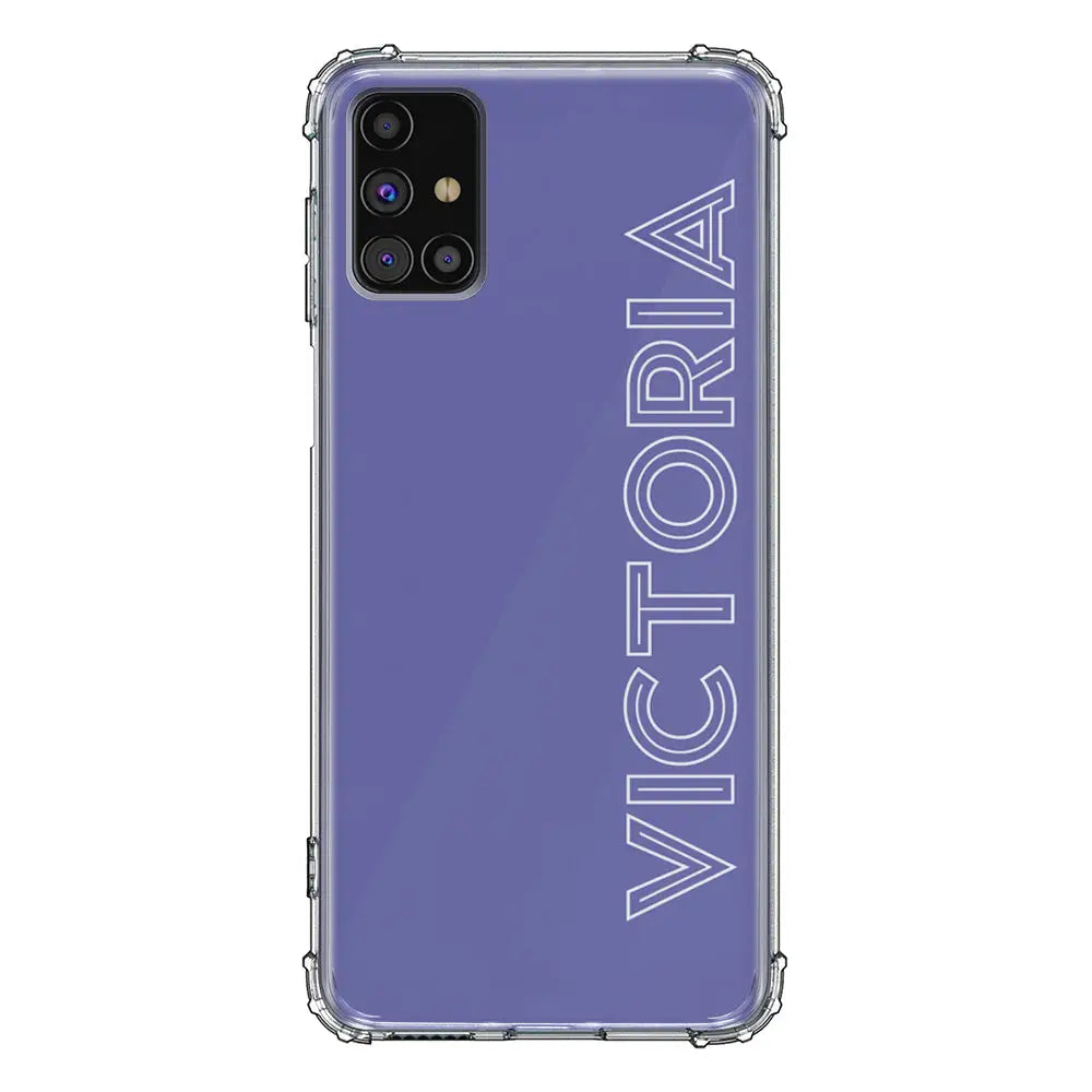 Samsung Galaxy M51 / Clear Classic Personalized Name, Custom Phone Case, Stylizedd.com in Dubai Sharjah UAE UK  
