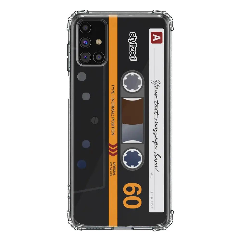 Samsung Galaxy M51 / Clear Classic Custom Retro Cassette Tape Phone Case, Stylizedd.com in Dubai Sharjah UAE UK  