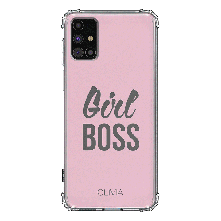 Samsung Galaxy M51 / Clear Classic Personalized Name Girl Boss, Phone Case - Samsung M Series - Stylizedd.com