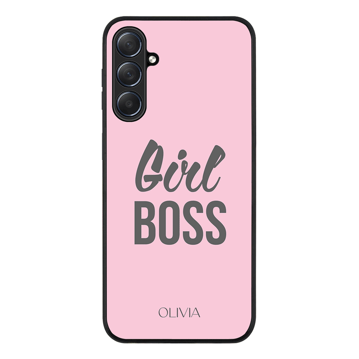 Samsung Galaxy M54 5G / Rugged Black Personalized Name Girl Boss, Phone Case - Samsung M Series - Stylizedd.com