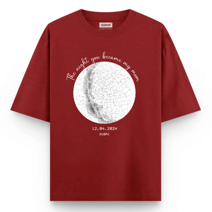 Custom The Night We Met T-shirt - Oversize - Maroon / XS - T-Shirt
