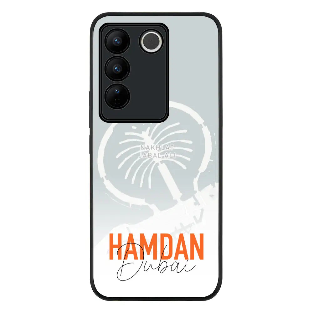 Vivo V27 / Vivo V27 Pro / Vivo S16 / Rugged Black Personalized Location Map & Name, Phone Case - Vivo - Stylizedd.com