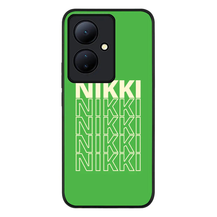 Vivo V29 Lite / Rugged Black Repeated Monogram Phone Case - Vivo - Stylizedd.com