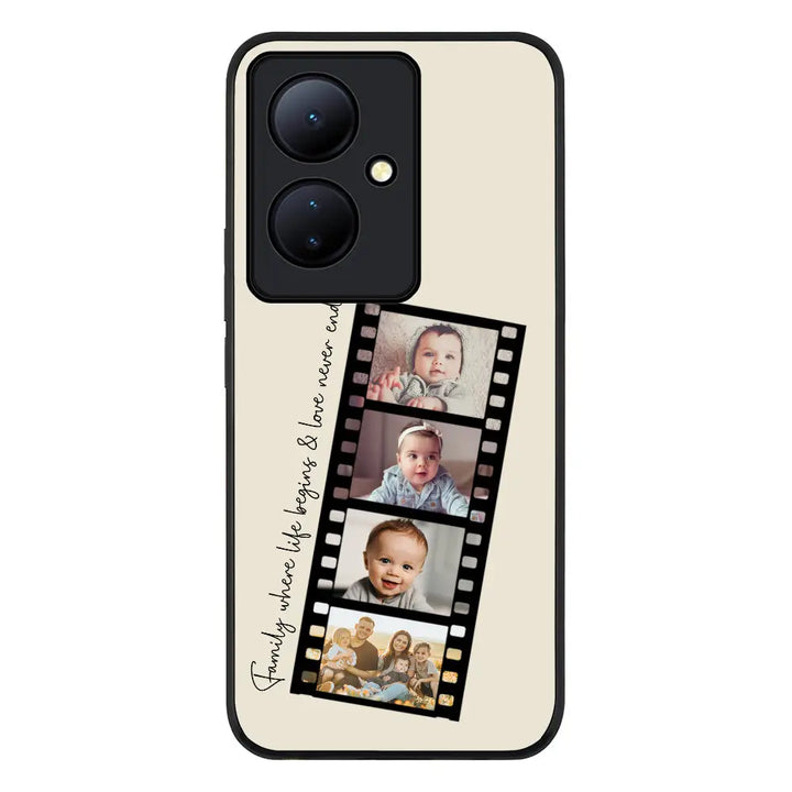 Vivo V29 Lite / Rugged Black Phone Case Custom Film Strips Personalised Movie Strip, Phone Case - Vivo - Stylizedd