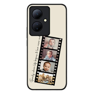 Custom Film Strips Personalised Movie Strip Phone Case - Vivo - V29 Lite / Rugged Black - Stylizedd