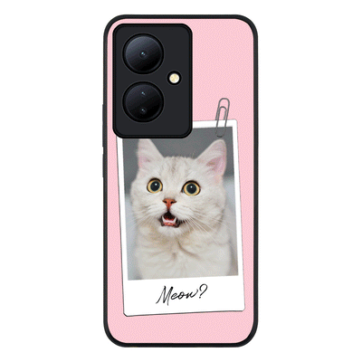 Polaroid Photo Pet Cat Phone Case - Vivo - V29 Lite / Rugged Black - Stylizedd