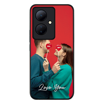 Custom Photo Valentine Phone Case - Vivo - V29 Lite / Rugged Black - Stylizedd