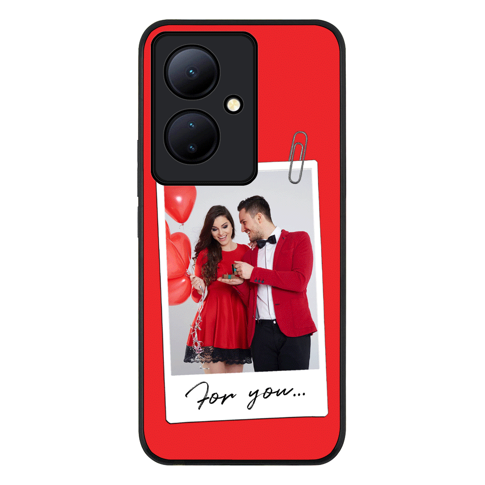 Personalized Polaroid Photo Valentine Phone Case - Vivo - V29 Lite / Rugged Black - Stylizedd