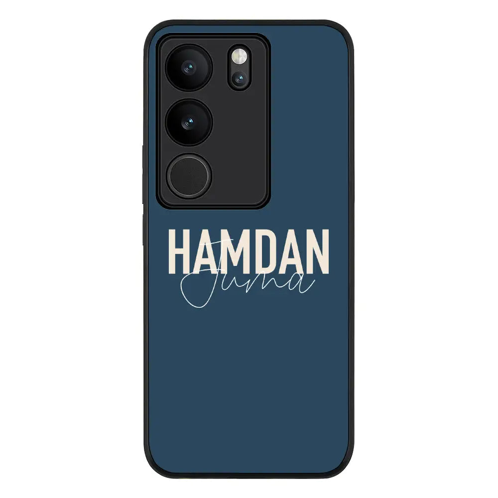 Vivo V29 / Vivo V29 Pro / Vivo S17 / Rugged Black Phone Case Personalized Name Horizontal, Phone Case - Vivo - Stylizedd