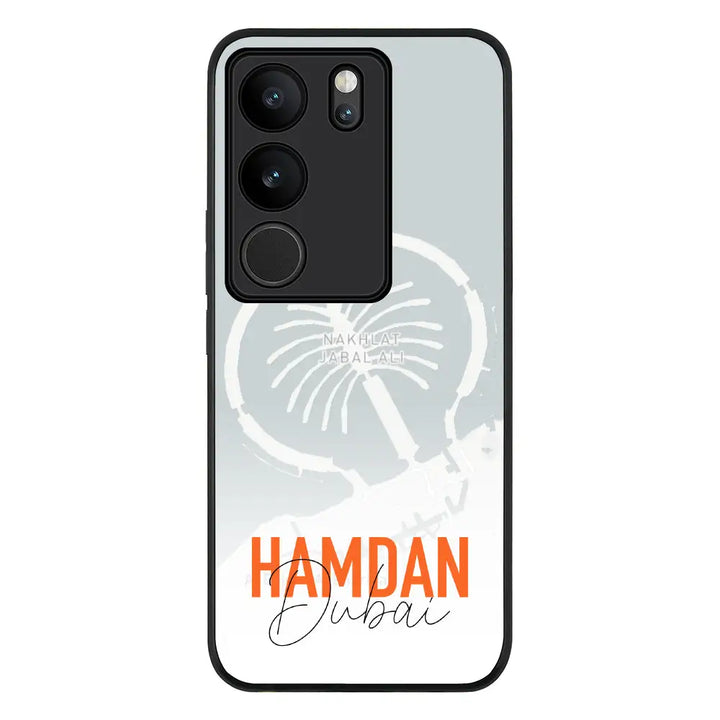 Vivo V29 / Vivo V29 Pro / Vivo S17 / Rugged Black Personalized Location Map & Name, Phone Case - Vivo - Stylizedd.com