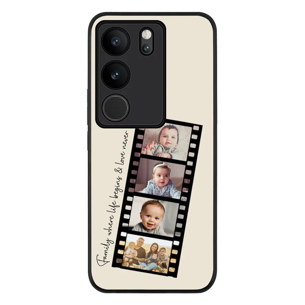 Vivo V29 / Vivo V29 Pro / Vivo S17 / Rugged Black Custom Film Strips Personalised Movie Strip, Phone Case - Vivo - Stylizedd.com