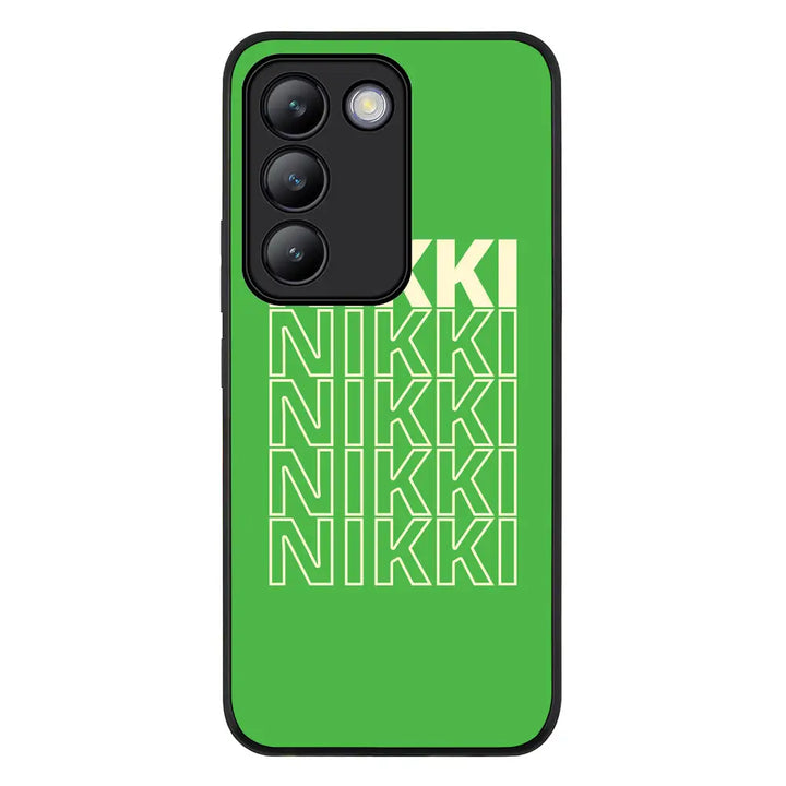 Vivo V30 Lite / Rugged Black Repeated Monogram Phone Case - Vivo - Stylizedd.com